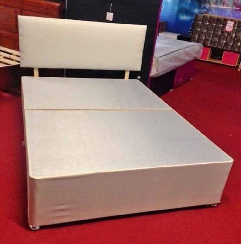 👍❤small double bed with base head board and full foam mattress bed frame single