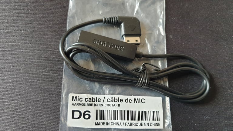Samsung - Mic Cable- Pin  3,5 mm, AARM051BBE-GH39-01031A