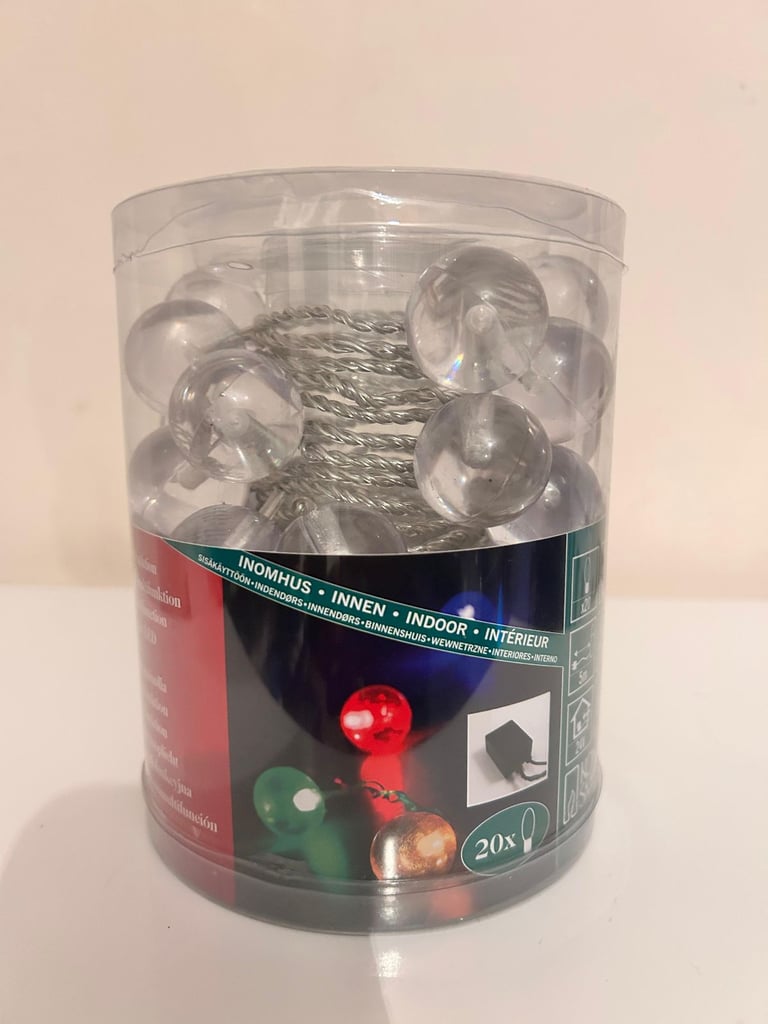 image for 20 LED Indoor Christmas Multi Colour Ball Light