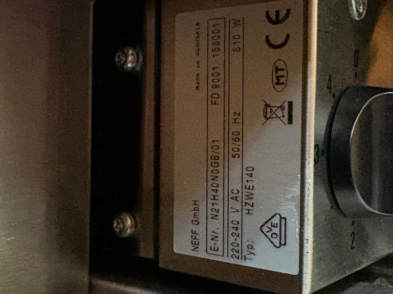 Neff Warming Drawer AS NEW Only used a maximum of 12 times