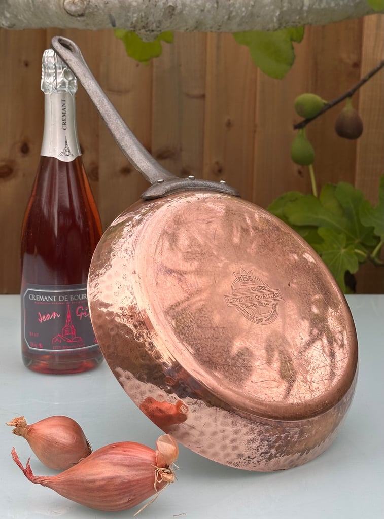 image for VINTAGE FRENCH COPPER FRYING PAN, 24cm, SBS GRANDE CUISINE FABRICATION FRANCAIS - WILL POST!