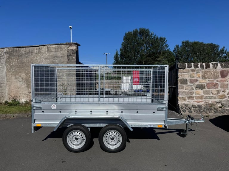 image for BRAND NEW 8,7ft x 4,2ft TWIN AXLE NIEWIADOW TRAILER WITH 80CM MESH AND RAMP 750KG
