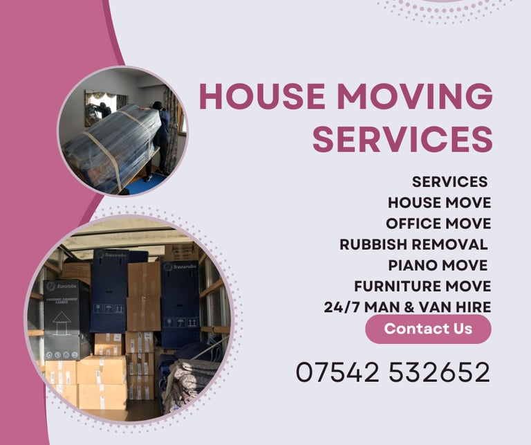 image for MAN AND VAN HIRE HOUSE FURNITURE PIANO MOVERS RUBBISH REMOVALS EUROPE & UK COVERAGE