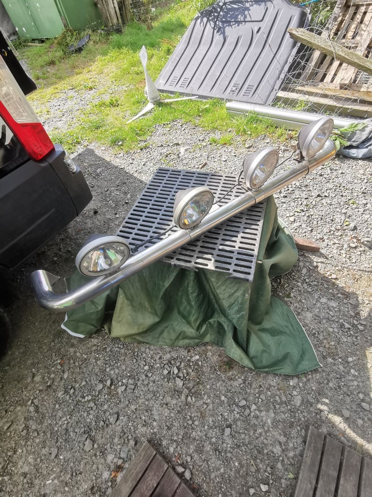 Stainless steel spot light bar and lights