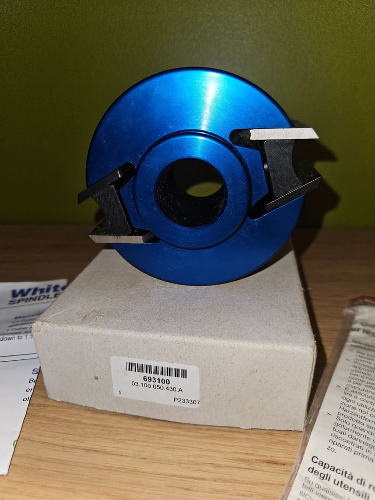 New Whitehill spindle moulder cutter block head Aluminium 100MM 30MM BORE Axminster No 693100