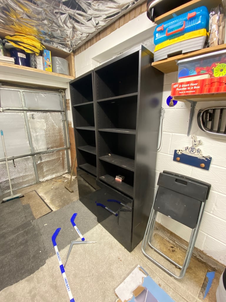 image for Black shelving units IKEA