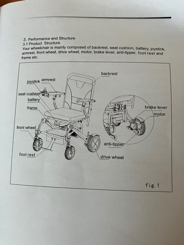 Pride IGo Lite carbon fibre ultralight electric wheelchair 