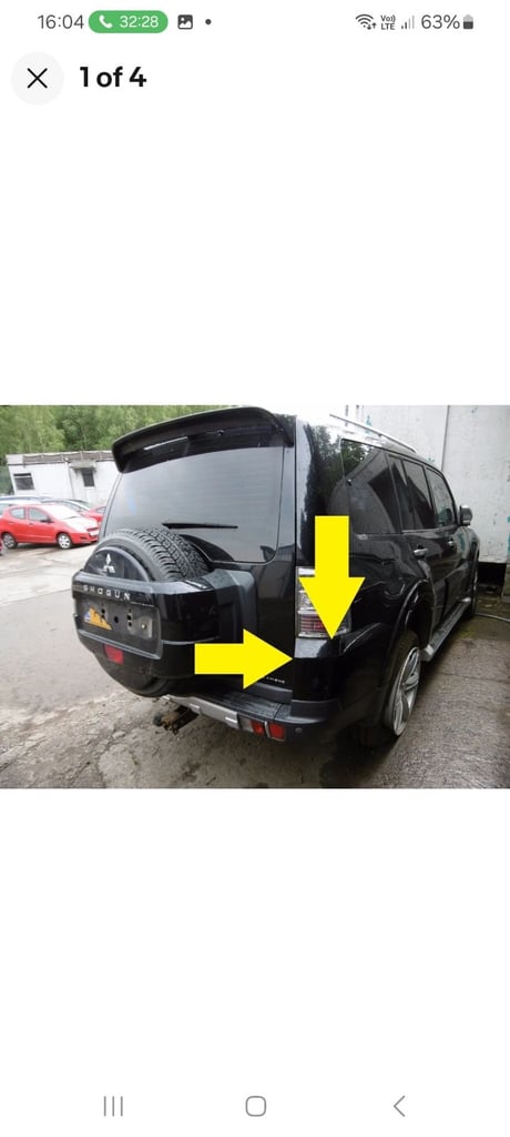 Mitsubishi Shogun Rear Offside Quarter Off A 2009 LWB