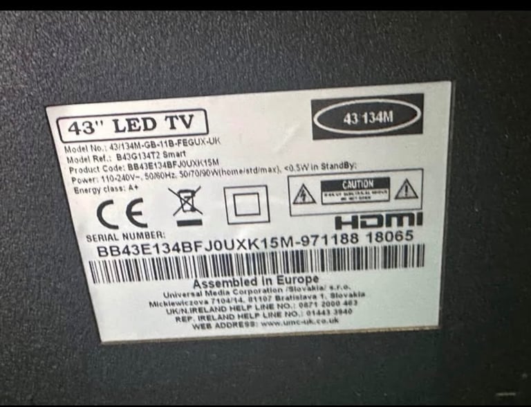 43” Blaupunkt Smart HD TV – Fully Working, Netfli Built-in