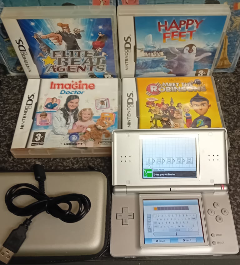 Nintendo DSi XL System Handheld Console & Charger & Namco Museum DS Game in  2023