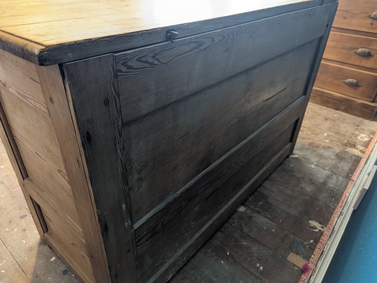 Antique Pine Mule Chest (Blanket Chest)