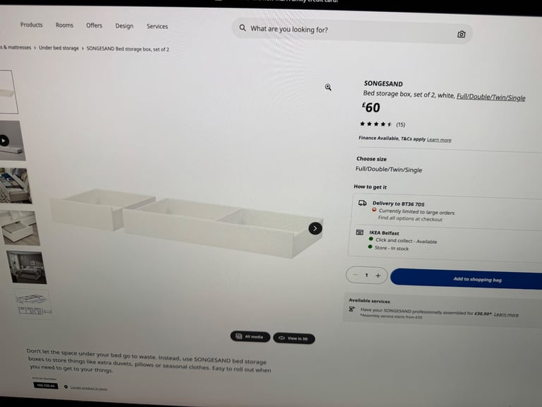 image for IKEA Songesand underbed storage 