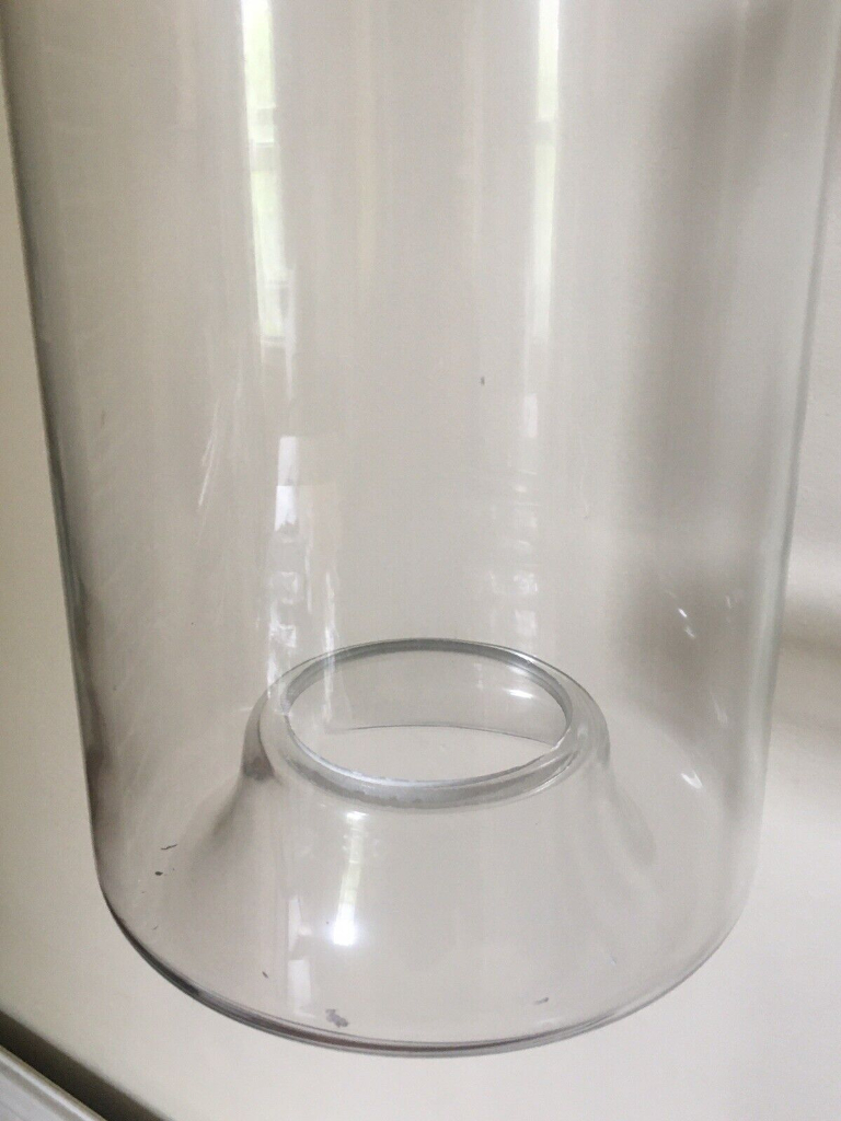 GLASS PENDANT LIGHT Hanging Ceiling Transparent Cylinder industrial modern retro