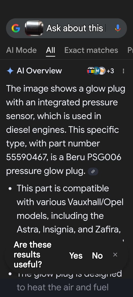 Vauxhall Insignia Sensor Glow plugs