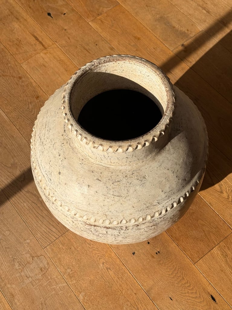 Antique handcrafted urn: Rustic Farmhouse Chic