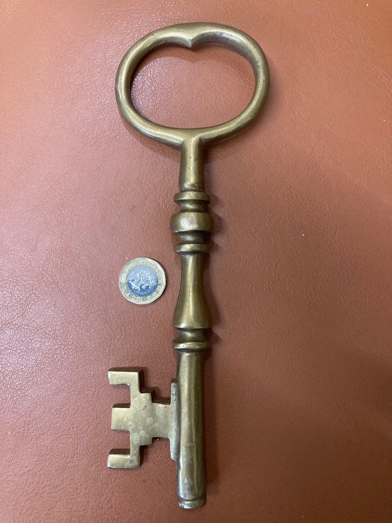 image for Vintage large brass key 