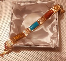 Unusual Gemstone & Golden Bracelet 