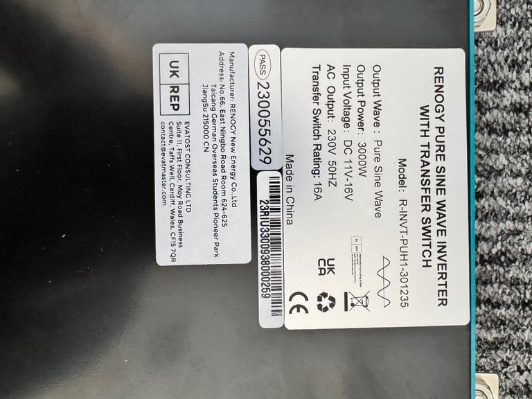 image for Renogy 3000w pure sine wave inverter 