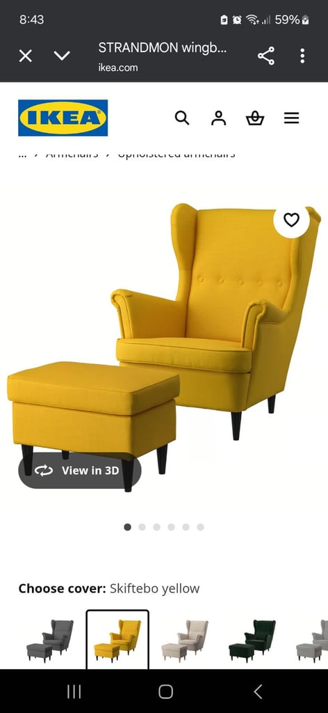 image for Ikea Armchair and footstool 