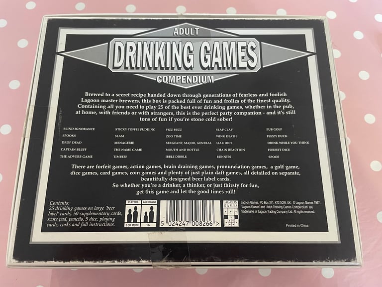 Adult Drinking Games Compendium