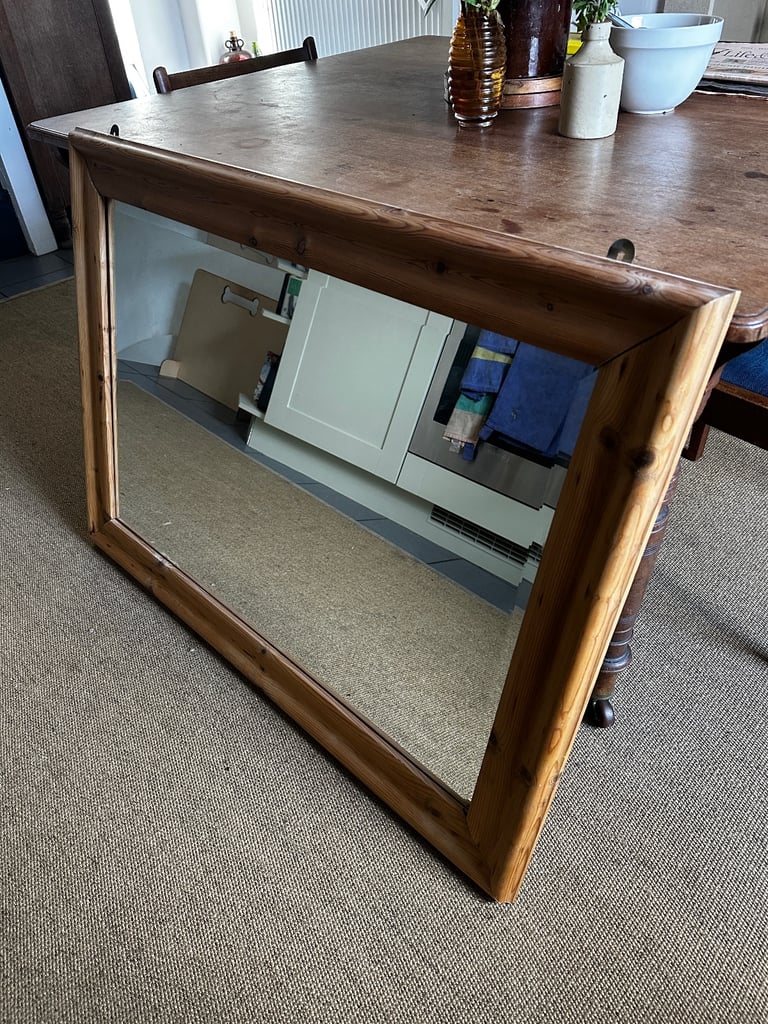 Large pine mirror