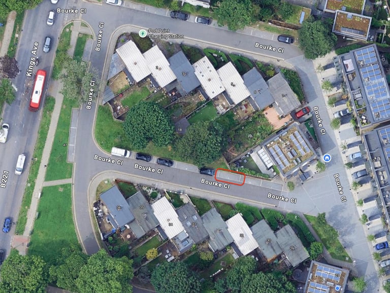 Parking space available – Bourke Close, Clapham SW4 8ER