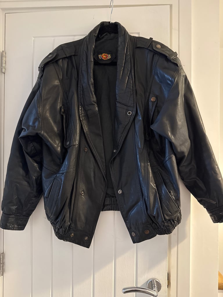 Women’s Vintage Leather Jacket Black