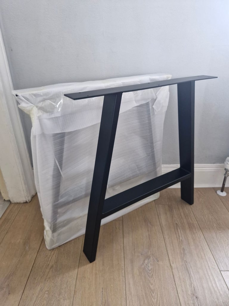 2 x Steel Industrial A Frame Table and Bench Legs