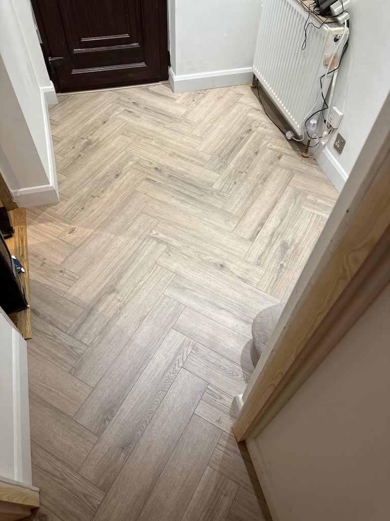Laminate Herringbone vinyl LVt Flooring Handyman Furniture Assembly paint wallpaper wall panelling