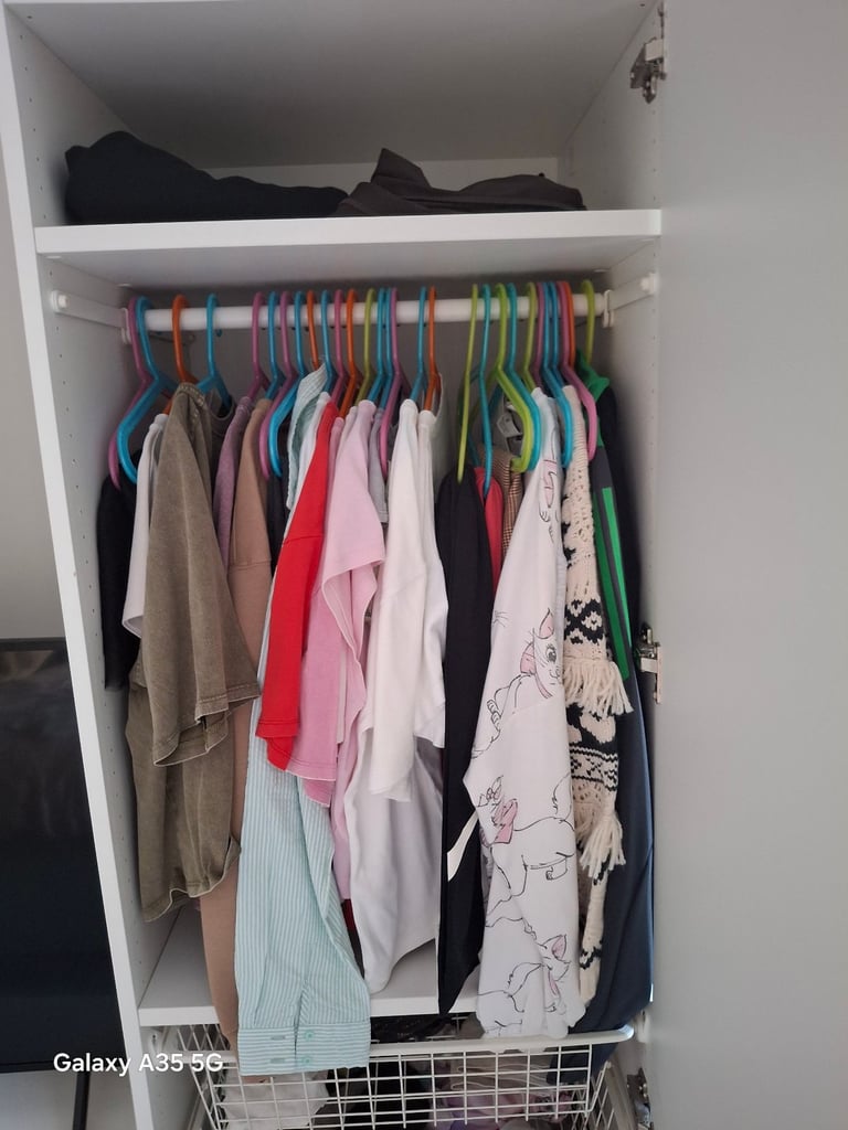 Ikea fonnes white single wardrobes