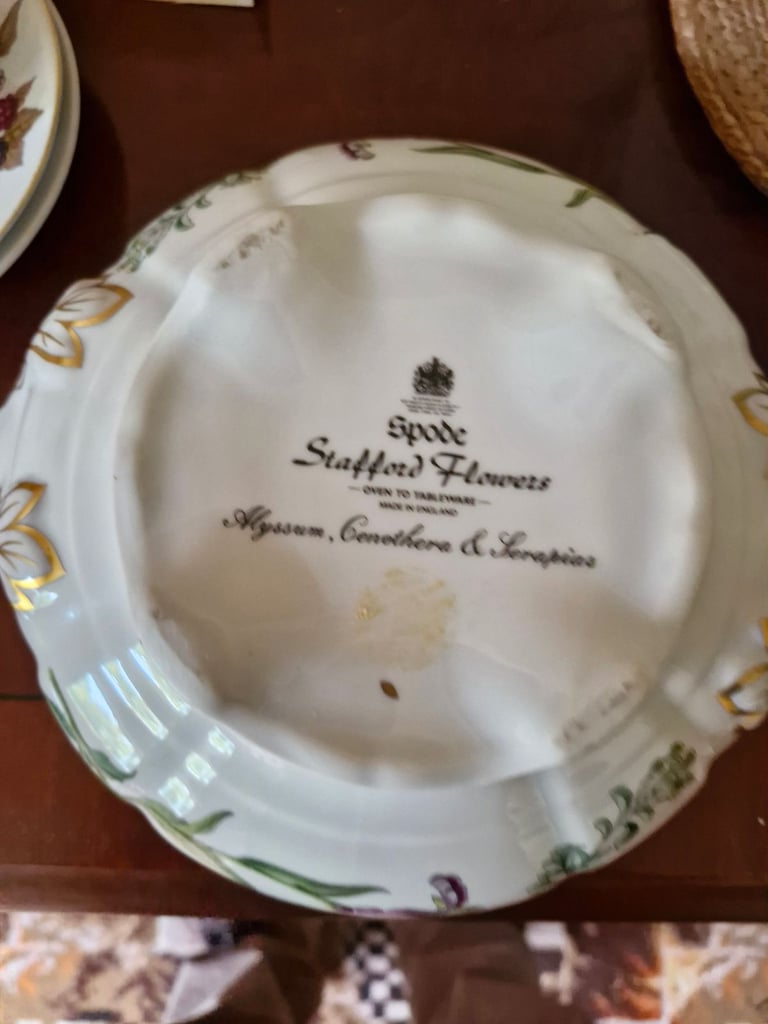 image for Large Spode china bowl Stafford flowers