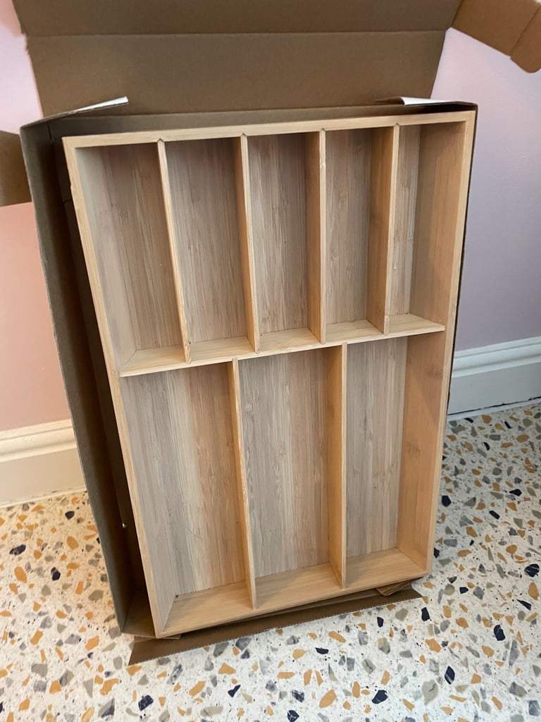 Bamboo IKEA cutlery tray organiser