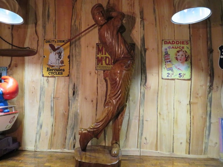Larger Than Life Teak Golfer  (8'3")