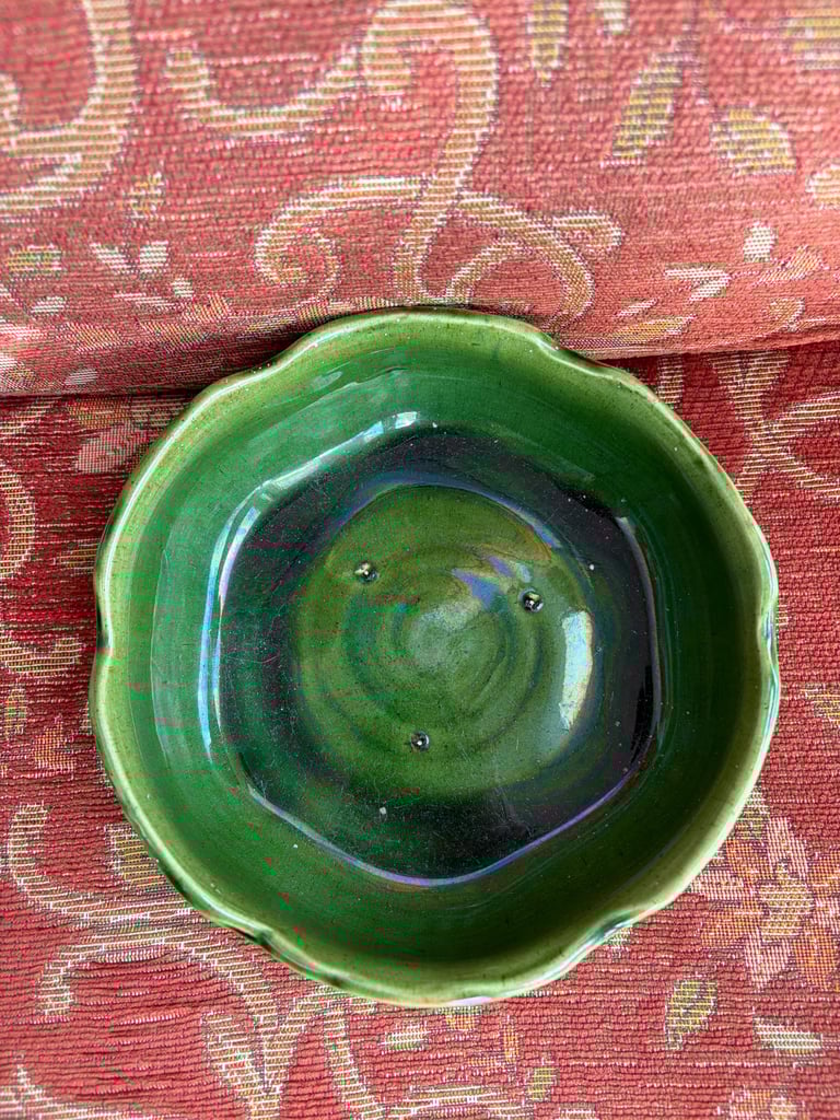 Vintage decorative green porcelain fruit new