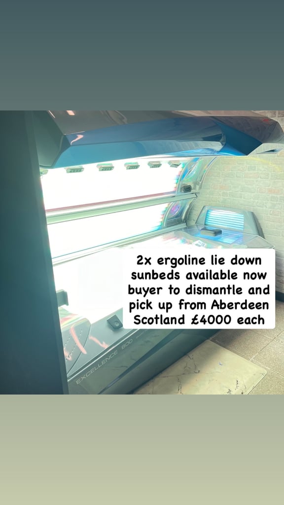 image for Ergoline 800 Excellence Lie Down Sunbeds x2 – Rainbow Bulbs – Excellent Condition