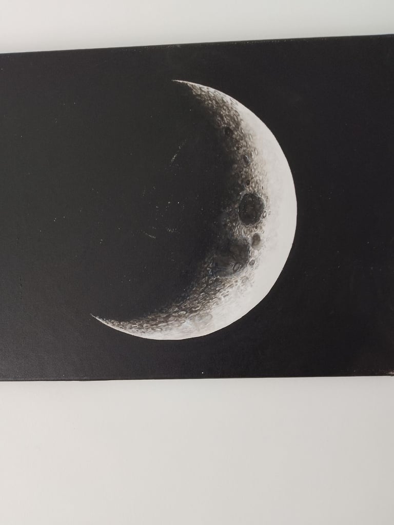image for Moon original oil painting 