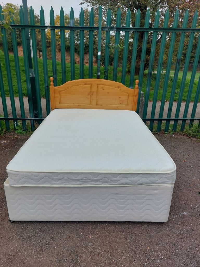 image for Double bed + mattress (delivery available 