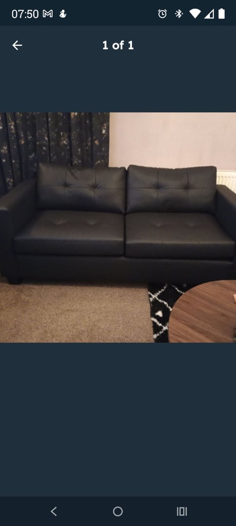 image for Faux leather sofa 