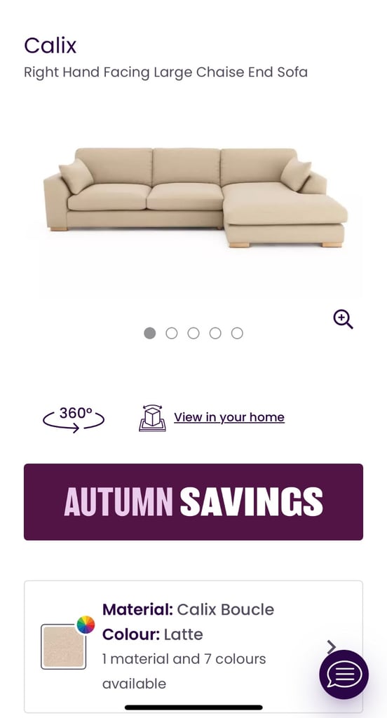 DFS calix boucle Sofa 