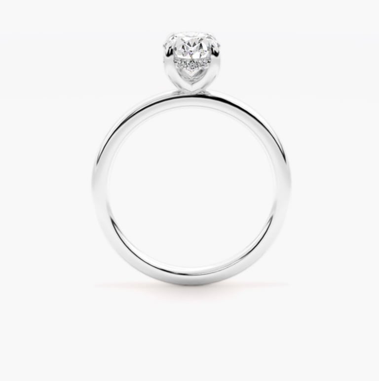 2.28ct Lab Grown Diamond Ring D VVS2 IGI Certified Platinum Oval -Austen & Blake