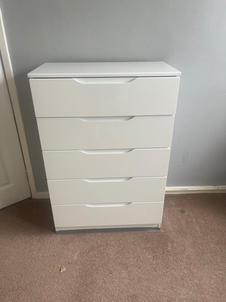 image for High gloss white bedroom draws 