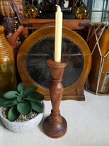 Rustic wooden candlestick 