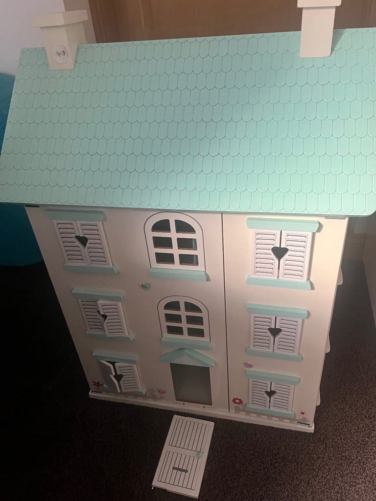 Wooden Dolls House and Furniture