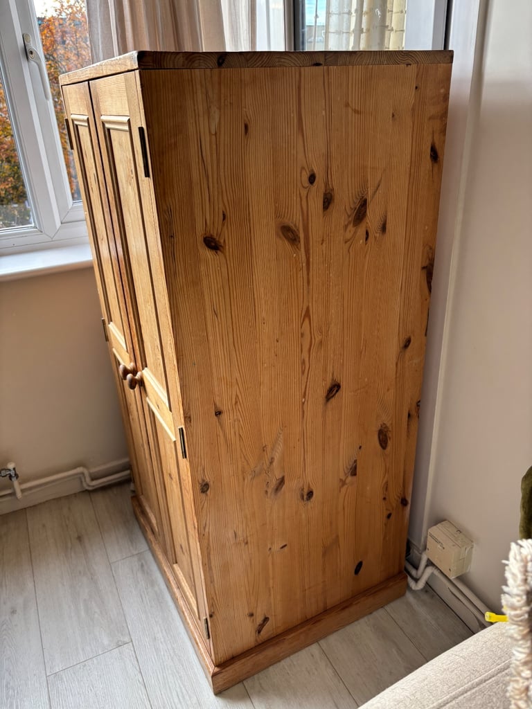 Vintage handmade solid pine cupboard