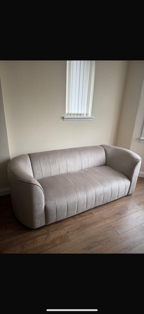 Sofology fitzrovia beige 3 seater sofa and love seat chair