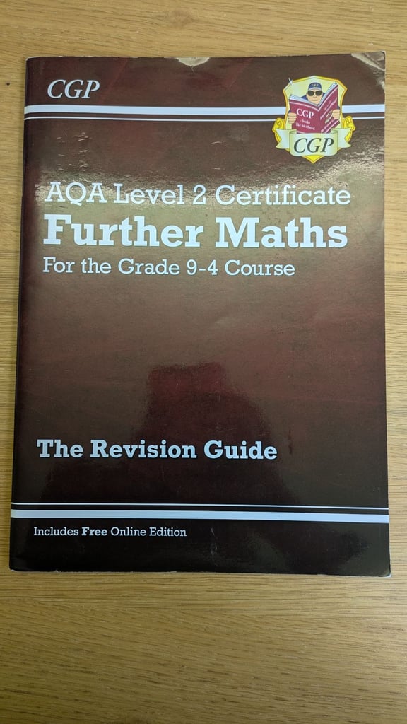 CGP AQA GCSE Further Maths (Level 2 Certificate) Revision Guide