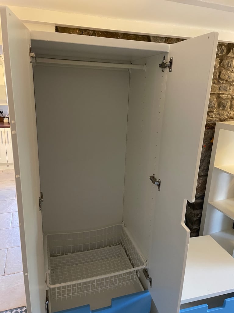 Child's wardrobe and chest of drawers