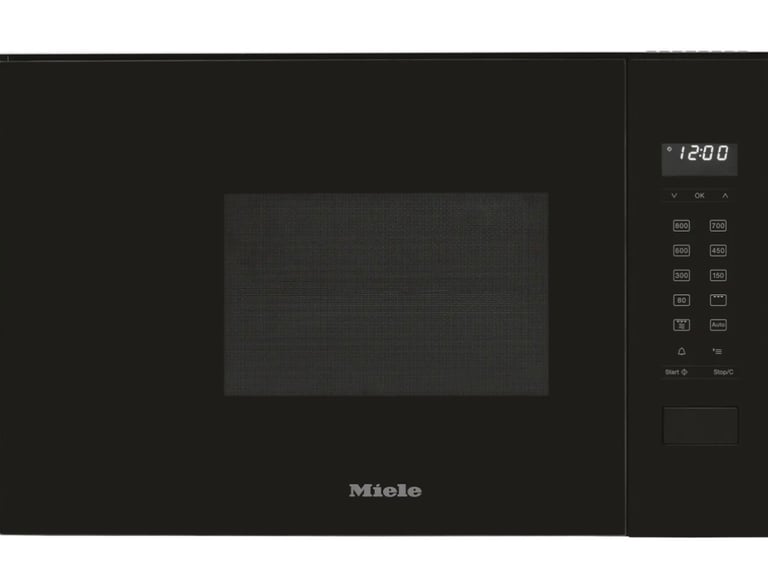 Miele M2234SC 17 Litre 37cm High, Built In Small Microwave With Grill - Black