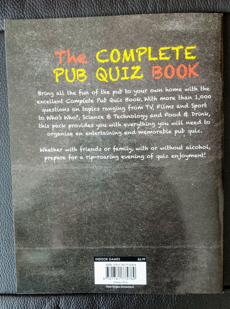 The Complete Pub Quiz Pack - Indoor Trivia Game