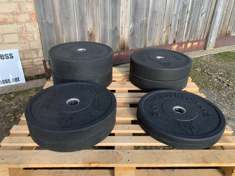 100kg Wolverson Olympic Bumper Plate Set (#1074) 